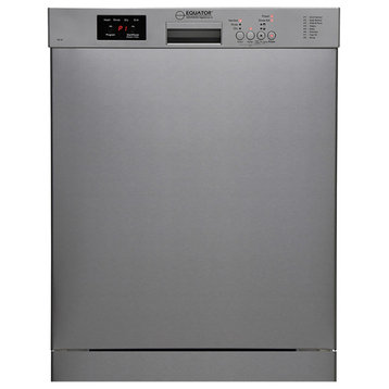 Equator-Europe 24" Built in 14 place Dishwasher with 8 Wash Programs, Stainless