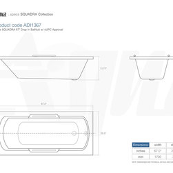 SPEC Aqua SQUADRA 67'' Drop In Bathtub w/ cUPC Approval - Bathtubs