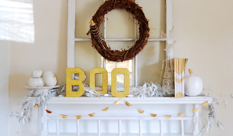 Easy Halloween Mantel DIYs From Stuff You Already Have at Home