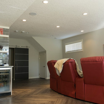 Simple basement media room