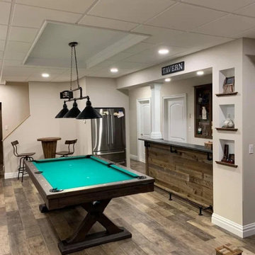 Wantagh Basement Entertainment Room Design