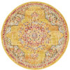 Traditional Area Rug, Penelope Collection, Mustard, Round 3'3"