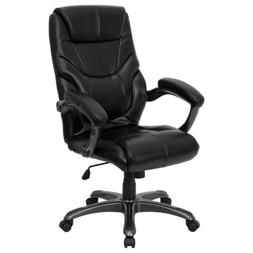 Bonded Leather Office Chair Go-724H-Bk-Lea-Gg