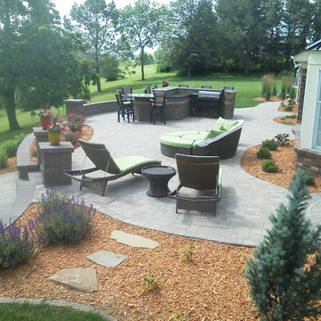 Multi-Level Patio w/ Fire Pit & Bar - Norfolk, NE