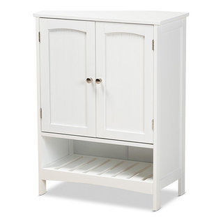 Baxton Studio Bauer 4-Drawer Bathroom Storage Cabinet in White