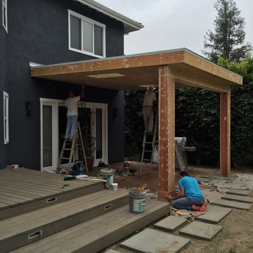 Back patio cover painting preperation