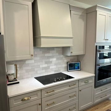 Custom Transitional Kitchen with Brass Accents