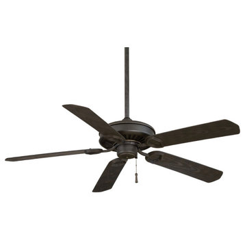 Minka-Aire Sundowner Ceiling Fan, Black Iron With Aged Iron Accents