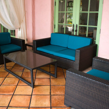 Custom Sunbrella waterproof cushions refresh St. Petersburg resort