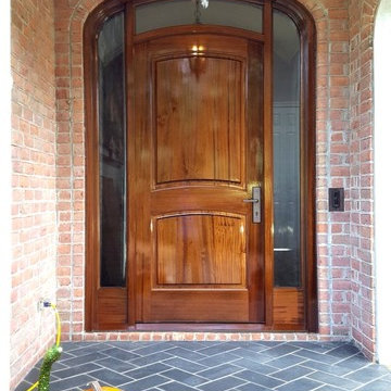 Bespoke Entry Doors | 2.25in Double Arch Top Entry with Transom & Sidelites