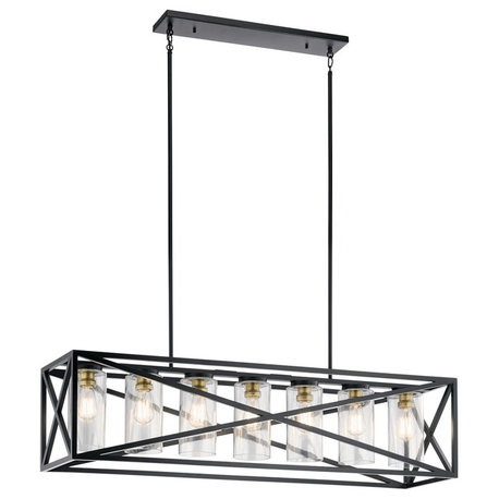 Kichler Moorgate 7-LT Linear Chandelier 44082BK - Black