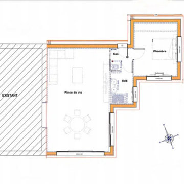 Extension de maison des années 60 - Croquis