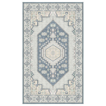 Washable Sanctuary Nordic Frost Area Rug, Rectangle 5'x7'
