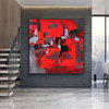 "Empower" 60x60 inches Red Contemporary Art Large Modern Painting MADE TO ORDER