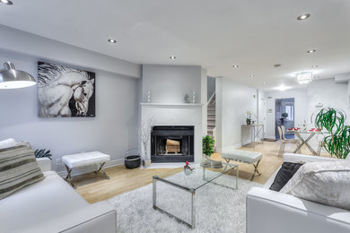 Transitional family room photo in Other