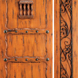 Entry Prehung Door with One Sidelite, Alder 3-Panel, Speakeasy - Front Doors