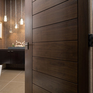Las Vegas Modern Home - Interior Solid Wood Walnut Door