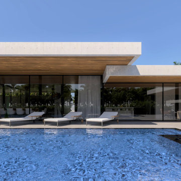 Single story modern house design