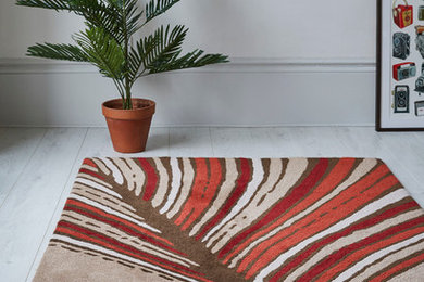 Palm Frond Contemporary Leaf Statement Rug