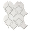 Ribbon: Carrara White And Thassos White 14X17 Waterjet Mosaic, 5 Sheets
