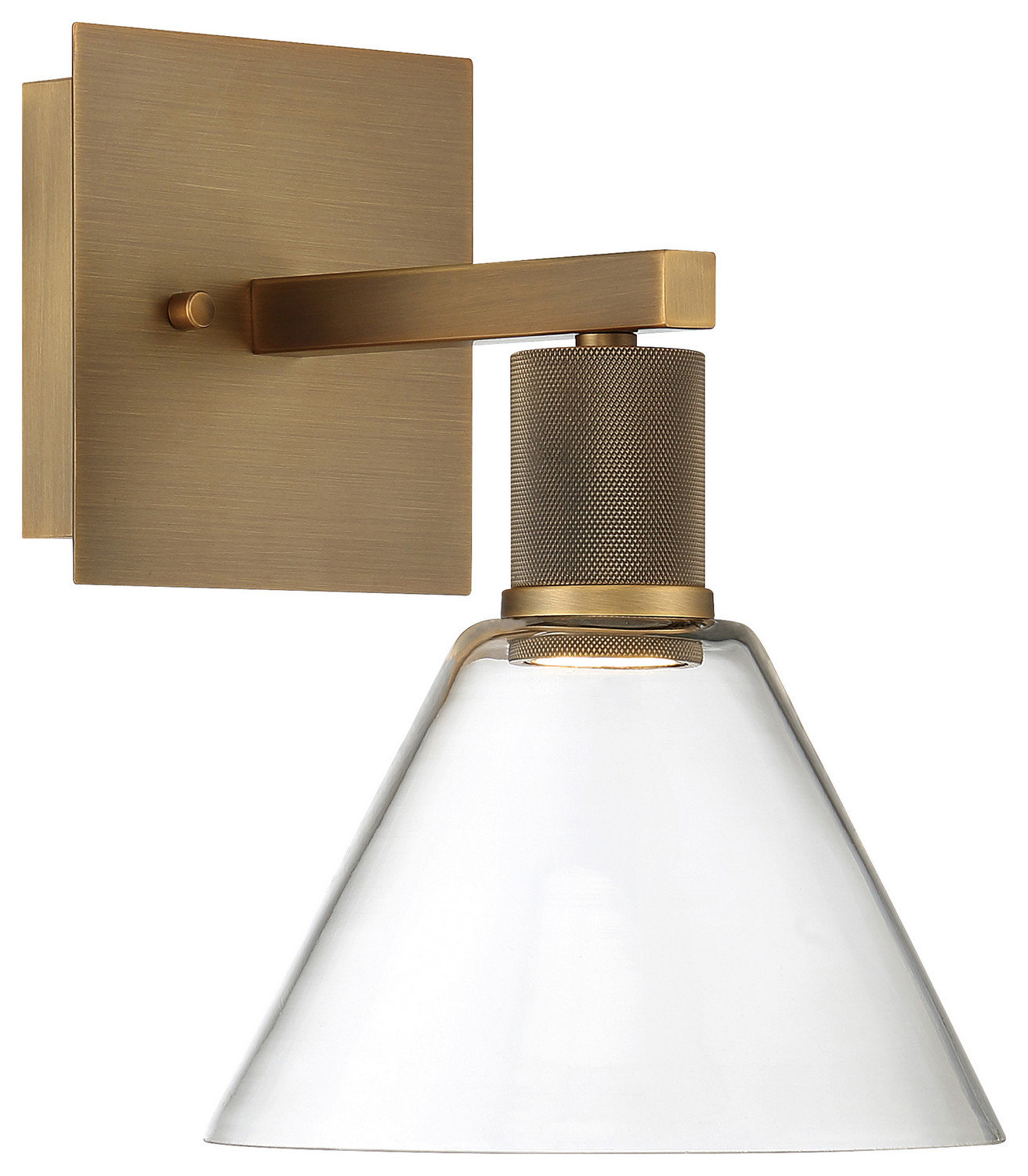 Port Nine LED Wall Sconce, Antique Brushed Brass - Transitional - Wall