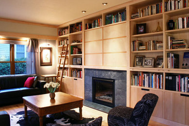 Example of a minimalist living room design in Minneapolis