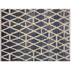 Bareens Designer Rugs - Tribal Moroccan Stock Grey/Ivory Wool Rug - 5'2'' x 7'10'' - Hand knotted from finest quality wool, this stunning fashionable handmade Moroccan rug also known as a shag rug is crafted by skilled artisans with trendy and elegant design and sophisticated modern pattern creating a compelling focal point in any living area. The Moroccan rug featuring a stunning global inspired design that endure at the forefront of contemporary trend. The meticulously plush pile constructed in great quality wool, features luxurious texture and appearance adding softness, warmth and comfort to any room.