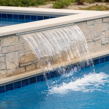 Prospect Heights Outdoor Living Project with Swimming Pool and Hot Tub
