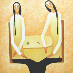 Tea Conversation - Paintings