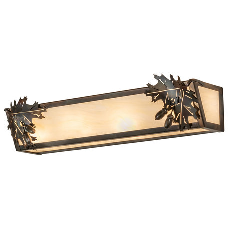 24" Wide Oak Leaf and Acorn Vanity Light