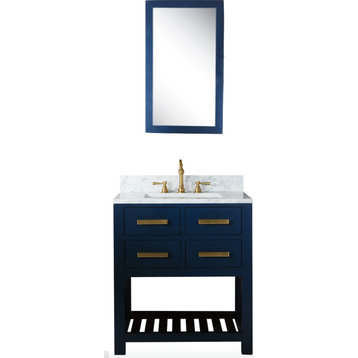 Madalyn 24" Monarch Blue Bathroom Vanity With Mirror