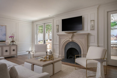Living room - transitional living room idea in Raleigh