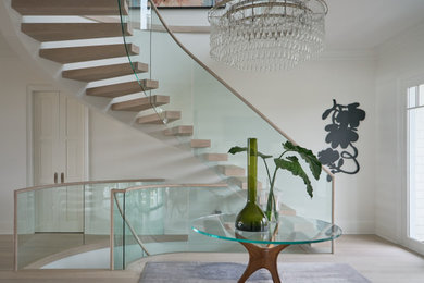 Beach style floating staircase photo in Other