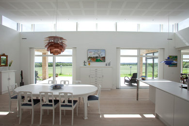 Photo of a scandinavian family room in Esbjerg.