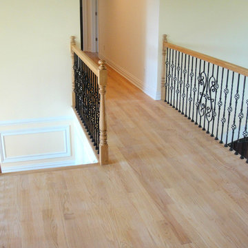 Red Oak Hallway with Balcony Overview