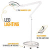 Advance LED Magnifying Floor Lamp With 6 Wheels Rolling Base