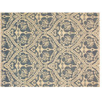 Bareens Designer Rugs - Abstract Nabila Blue/Ivory Wool&Silk Rug - 4'0'' x 6'0'' - An elegant hand knotted rug made of finest quality wool and viscous is a brilliant foundation for any room. Breathtaking intricate design with mesmerizing Intricacy with pleasing color palette will enumerate another dimension to your decor.