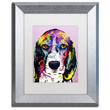 Dean Russo '4 Beagle' Framed Art, Silver Frame, 11"x14", White Matte