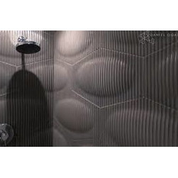 Optic Hex Elliptical Tessellation in Concrete - Tile