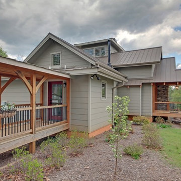 Timber Frame House Covered Breezeway