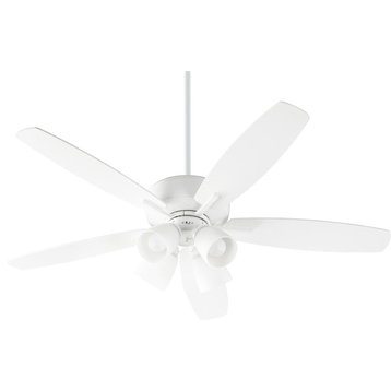 Breeze Quorum Home Collection Ceiling Fan in Studio White