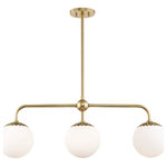 Mitzi by Hudson Valley Lighting - Paige 3-Light Island Light, Aged Brass Finish - We get it. Everyone deserves to enjoy the benefits of good design in their home, and now everyone can. Meet Mitzi. Inspired by the founder of Hudson Valley Lighting's grandmother, a painter and master antique-finder, Mitzi mixes classic with contemporary, sacrificing no quality along the way. Designed with thoughtful simplicity, each fixture embodies form and function in perfect harmony. Less clutter and more creativity, Mitzi is attainable high design.