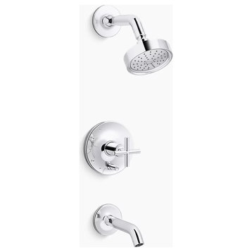 Kohler Purist Tub and Shower Trim Package With 1.75 GPM Shower Head