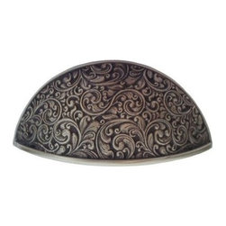 Inviting Home Inc. - Saddleworth Bin Pull, Antique-Style Solid Bronze - Cabinet And Drawer Handle Pulls