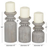 Traditional Gray Wood Candle Holder 561793
