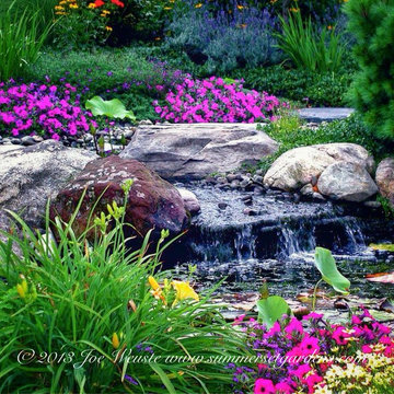 A small pond spillway