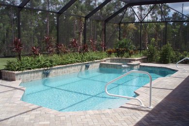Example of a trendy pool design in Miami