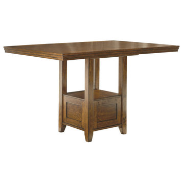 Ralene Rectangular Dining Room Counter Extension Table, Medium Brown