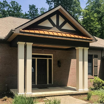 Redesigned Front Entry on modern colonial