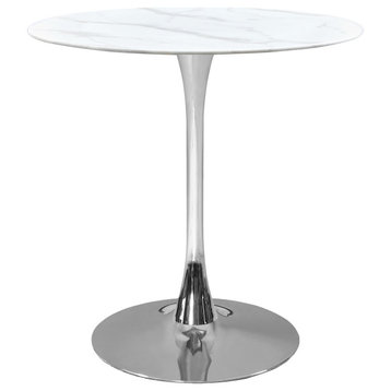 Tulip Counter Height Table, Chrome Finish
